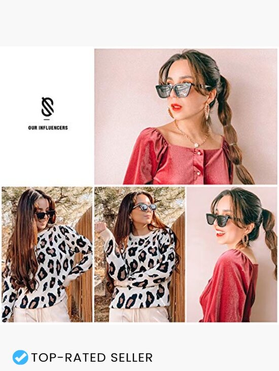 Polarized Narrow Square Cateye Sunglasses Retro Trendy Driving Glasses UV400 main image 7